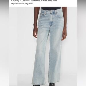 Farrah High Rise Wide Leg Jean by denim forum from aritzia